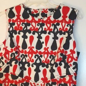 Adorable red, navy, and cream Milly dress